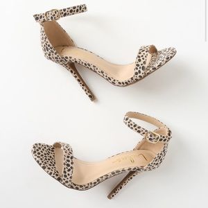 NWT- Lulus Elsi Baby Cheetah Heels